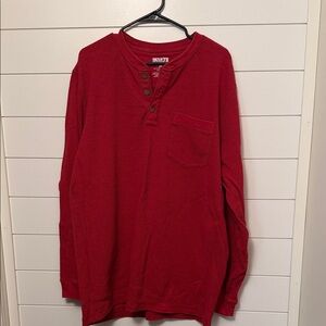 Duluth Trading Co Men's Long Sleeve Crimson Thermal Henley